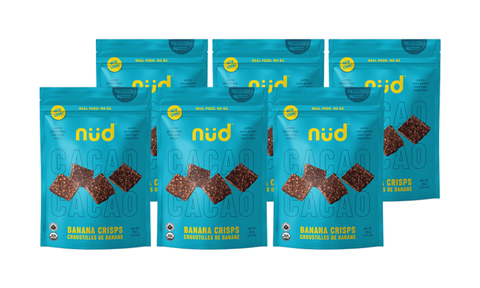 cacao banana crisps, 6 pack